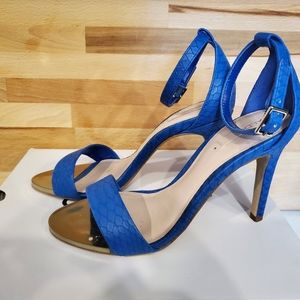 Aldo's Royal Blue and Gold Sandals. Only worn once.